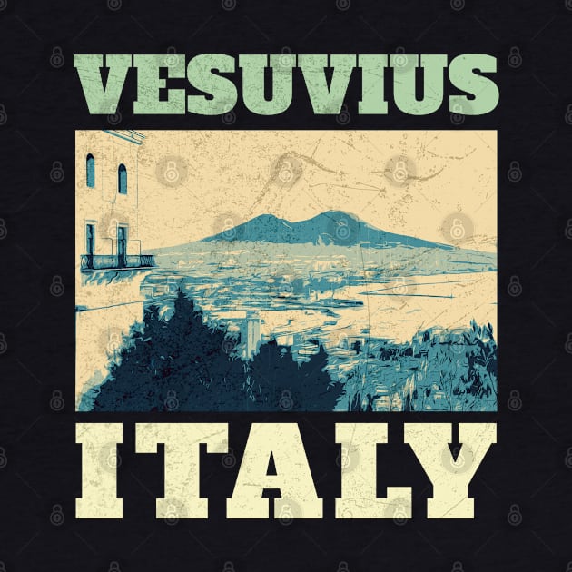 Vesuvius Italy - Retro Vintage by FFAFFF